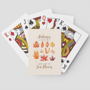 Der Herbst ist der zweite Frühling - Herbstlaub Spielkarten