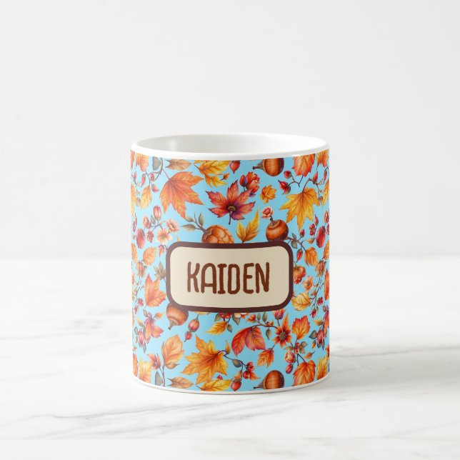 Der Herbst ist in der Luft Kaffeetasse (Mittel)
