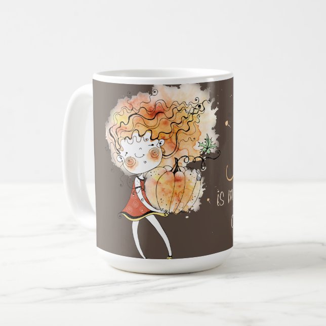 Der Herbst ist mein Liebling Kaffeetasse (Vorderseite Links)