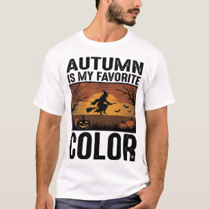 Der Herbst ist meine Lieblingsfarbe Halloween Hexe T-Shirt
