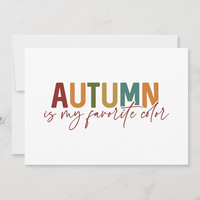 Der Herbst ist meine Lieblingsfarbe Karte (Vorderseite)
