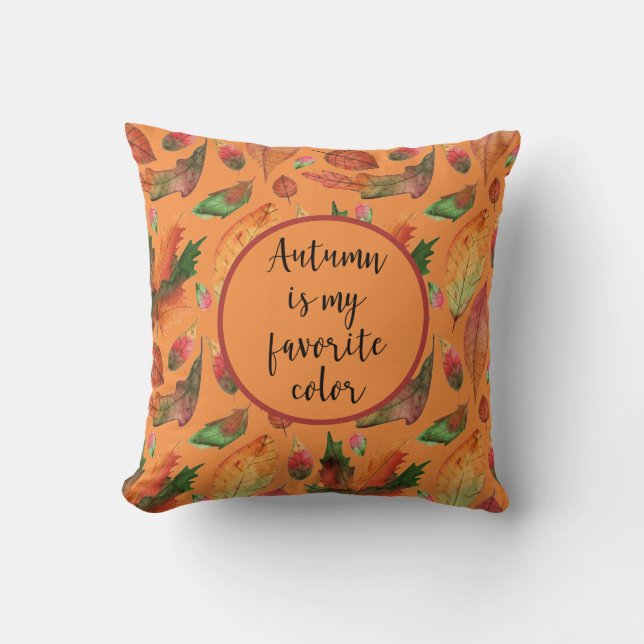 Der Herbst ist meine Lieblingsfarbe Kissen (Vorderseite)