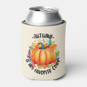 Der Herbst ist meine Lieblingsfarbe - Kürbiskugel  Dosenkühler