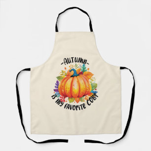 Der Herbst ist meine Lieblingsfarbe - Kürbiskugel  Schürze