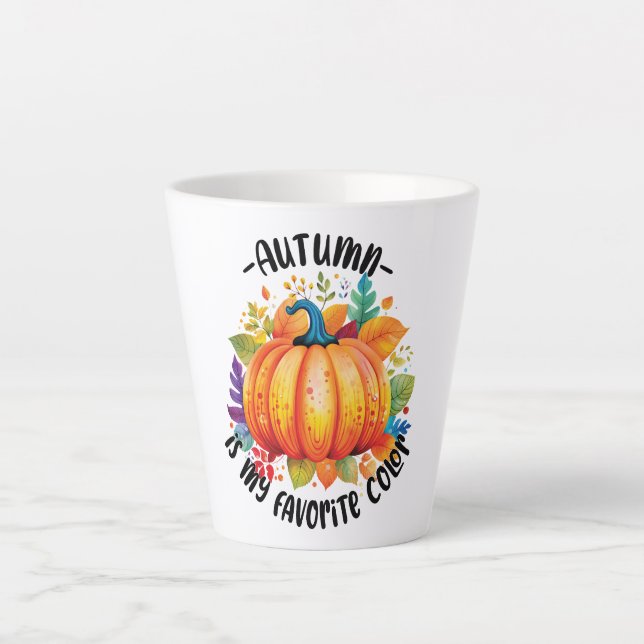 Der Herbst ist meine Lieblingsfarbe Milchtasse (Vorderseite)