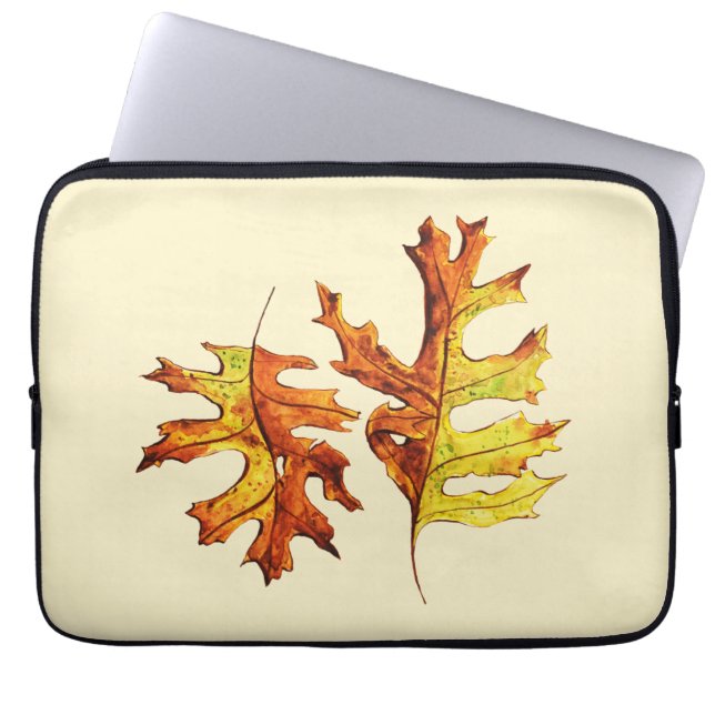 Der Herbst lässt eine schöne Natur Wasserfarben Ku Laptopschutzhülle (Vorderseite)