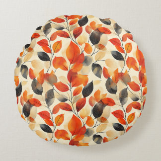 Der Herbst lässt Elegance glänzen Muster Rundes Kissen