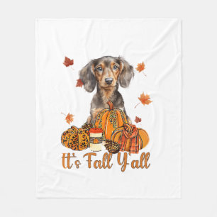 Der Herbst Y'all Dackel Hund Fall Scarf Herbst Pum Fleecedecke