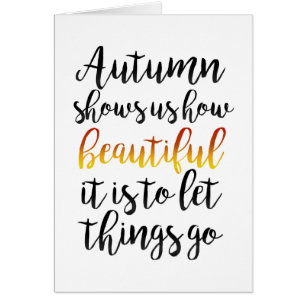 Der Herbst zeigt uns, wie schön die Grußkarte ist