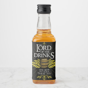 Der Herr der Getränke Bier Alkoholflaschenetikett