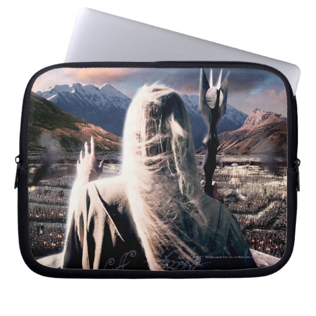 DER HERR DER RINGS: Das Filmplakat von Saruman Laptopschutzhülle (Vorderseite)