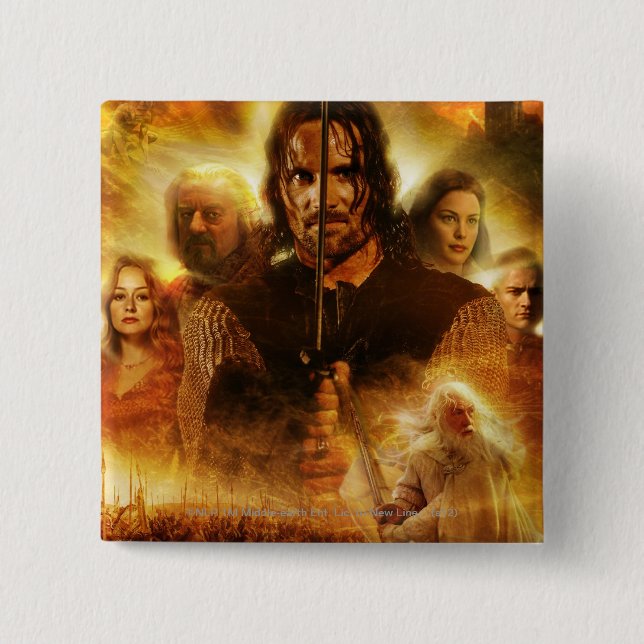 DER HERR DER RINGS: ROTK Aragorn Movie Poster Button (Vorderseite)