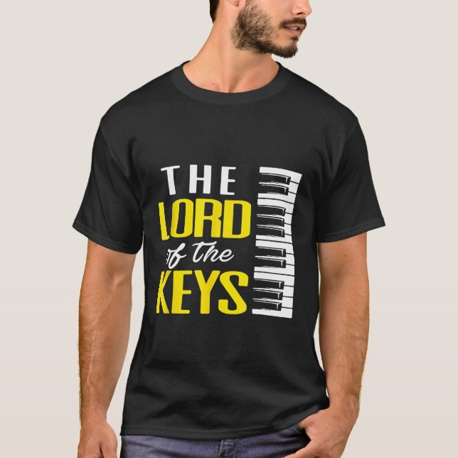 Der Herr der Schlüssel Funny Piano T-Shirt (Vorderseite)
