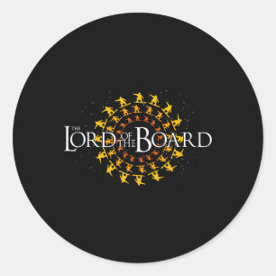 Der Herr des Bretts Snowboard Skifahren Lustiges G Runder Aufkleber