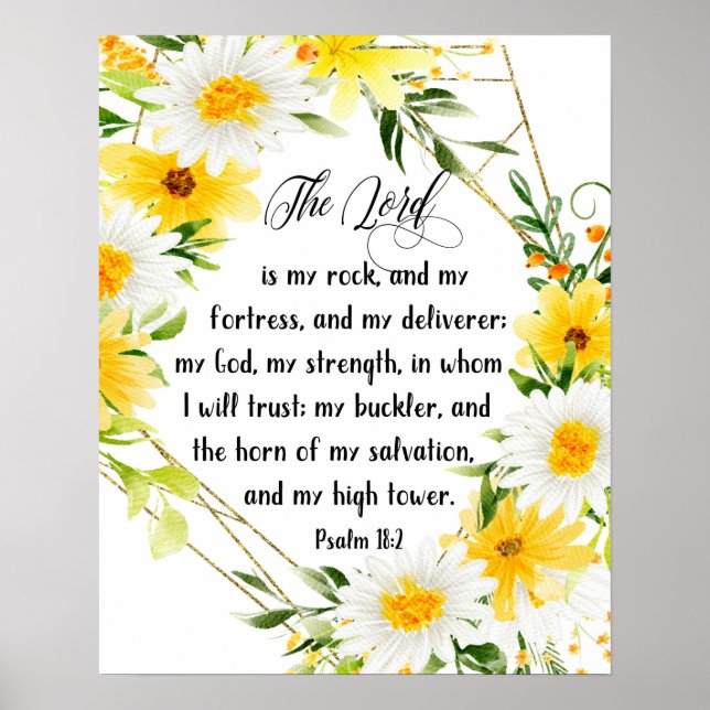 Der Herr ist mein Felsen und meine Festung Psalm 1 Poster (Vorne)