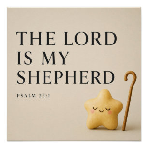 DER HERR IST MEIN HIRTE Christlich Poster