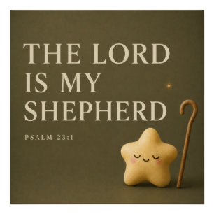 DER HERR IST MEIN HIRTE Christlich Poster