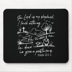 Der Herr ist mein Hirte Christlicher Jesus Bibelve Mousepad
