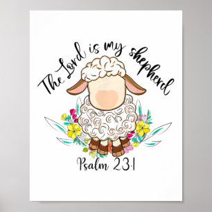 Der Herr ist mein Hirte Herrengebet Christliches O Poster