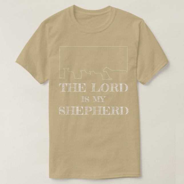 Der Herr ist mein Hirte Jesus Bible Sprichwort T-Shirt (Design vorne)
