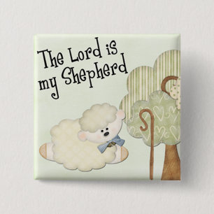 der Herr ist mein Hirte Kinder christlich Button