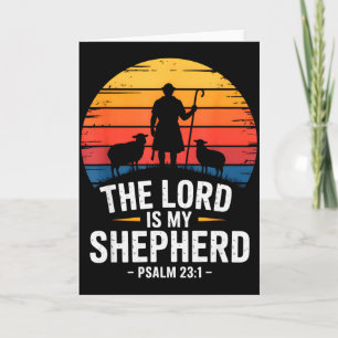 Der Herr ist mein Hirte Psalm 23_1 Bibelvers  Karte