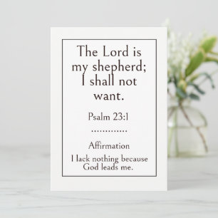 Der Herr ist mein Hirte, Psalm 23:1 Bibelvers Karte