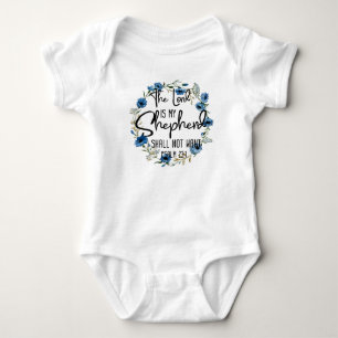 Der Herr ist mein Hirte  Psalm 23:1 Bibelverse Baby Strampler