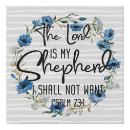 Der Herr ist mein Hirte| Psalm 23:1 Bibelverse Künstlicher Leinwanddruck