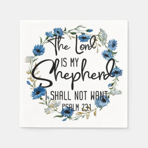 Der Herr ist mein Hirte Psalm 23:1 Bibelverse Serviette