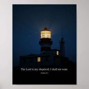 Der Herr ist mein Hirte — Psalm 23:1 Kunst Poster