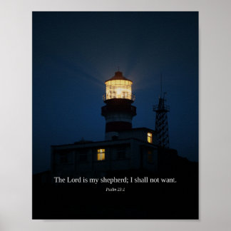 Der Herr ist mein Hirte — Psalm 23:1 Kunst Poster