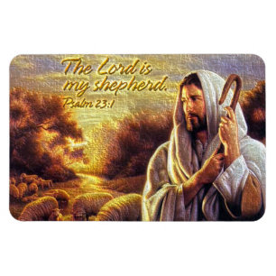 Der Herr ist mein Hirte Psalm 23:1 Premium Magnet