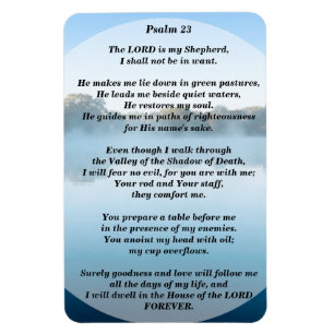 Der Herr ist mein Hirte Psalm 23 flexibel Magnet