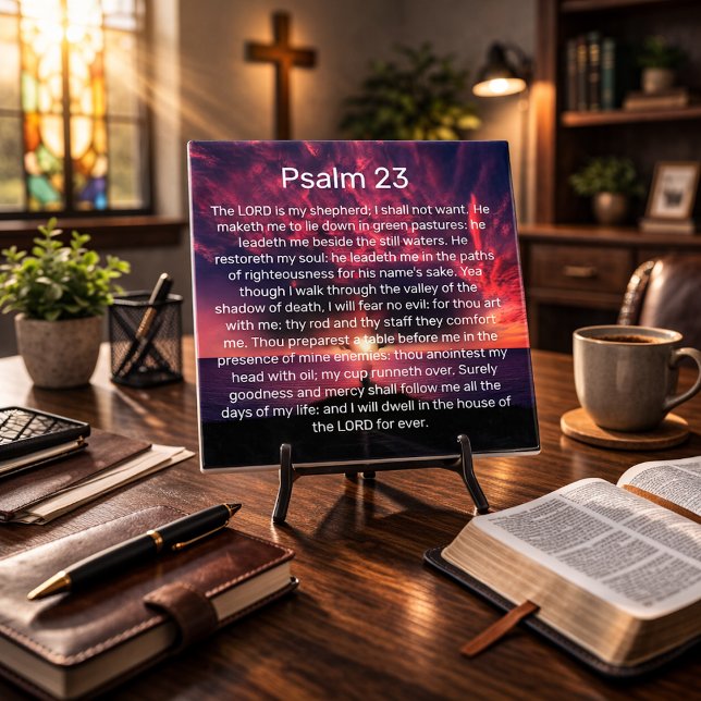 Der Herr ist mein Hirte Psalm 23 Fliese (Von Creator hochgeladen)