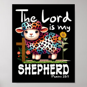Der Herr ist mein Hirte Psalm Süße Schafe Ostern C Poster