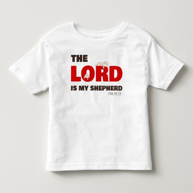 Der Herr ist mein Hirte Psalmen 23 Christlicher Gl Kleinkind T-shirt (Vorderseite)