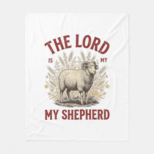 Der Herr ist mein Hirte Vintage-Schaf-Shirt-Design Fleecedecke