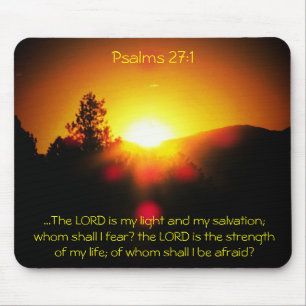Der Herr ist mein Licht - Psalmen 27:1 Mousepad