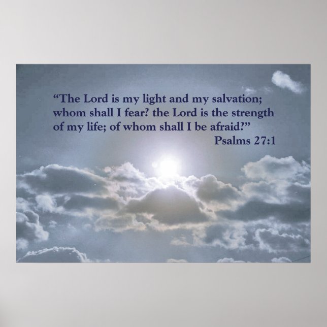 Der Herr ist mein Licht - Psalmen 27:1 Poster (Vorne)