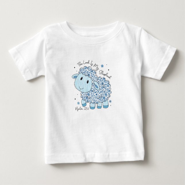 Der Herr ist mein Schäferhund - Schafdesign Christ Baby T-shirt (Vorderseite)