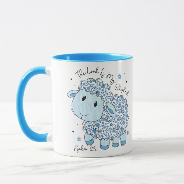 Der Herr ist mein Schäferhund - Schafdesign Christ Tasse (Links)