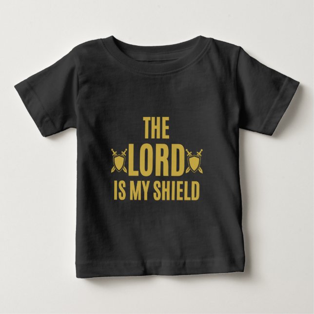Der Herr ist mein Schild Zitat Baby T-shirt (Vorderseite)