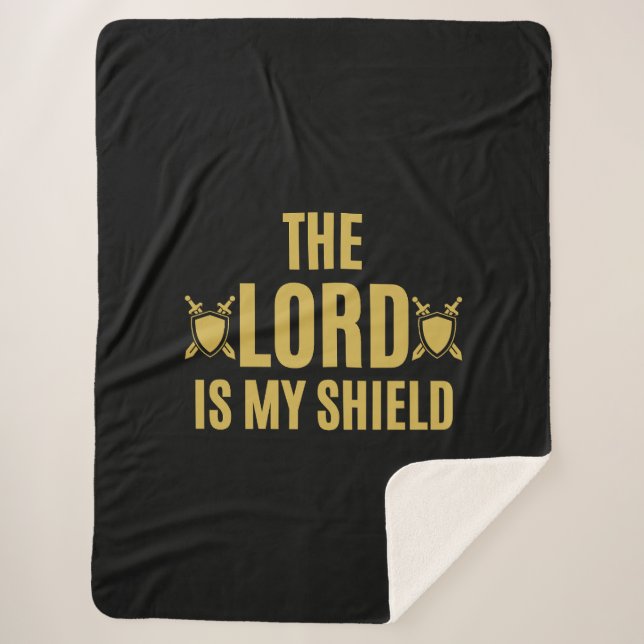 Der Herr ist mein Schild Zitat Sherpadecke (Vorderseite)
