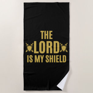 Der Herr ist mein Schild Zitat Strandtuch