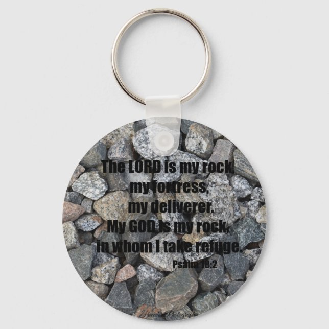 Der Herr ist meine Rock Key Chain Schlüsselanhänger (Vorderseite)