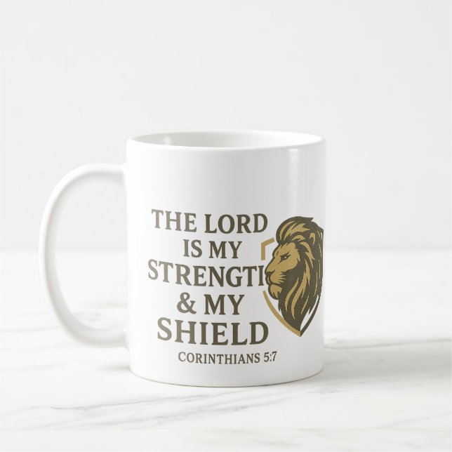 Der Herr ist meine Stärke 15 Oz Kaffee Tasse (Links)