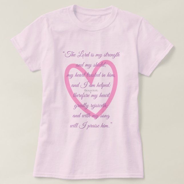 Der Herr ist meine Stärke T-Shirt (Design vorne)