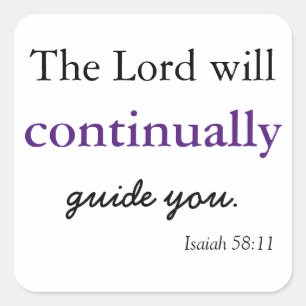 Der Herr wird bei dir sein Quadratischer Aufkleber