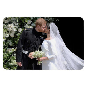 Der Herzog und die Herzogin von Sussex Hochzeitsta Magnet